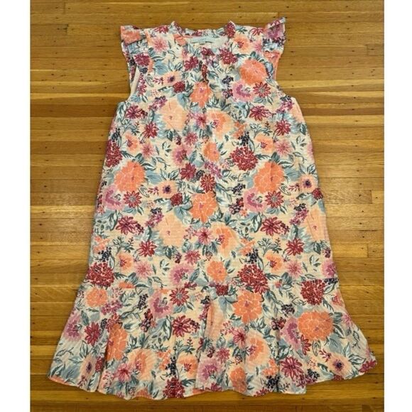 Loft Floral Flutter Flounce Dress NWT - Picture 1 of 6